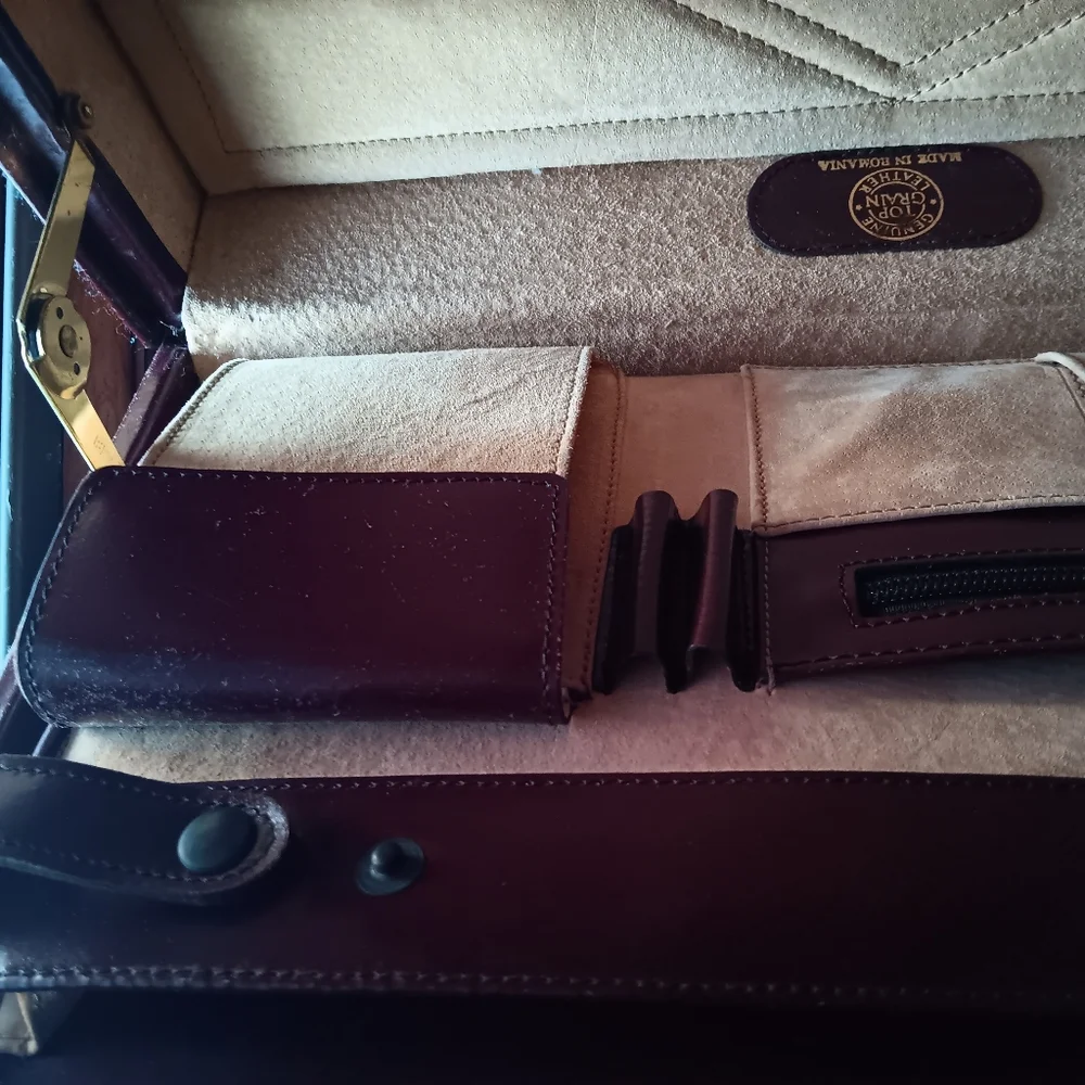 Vintage! Presto Burgundy TOP Grain leather Briefcase